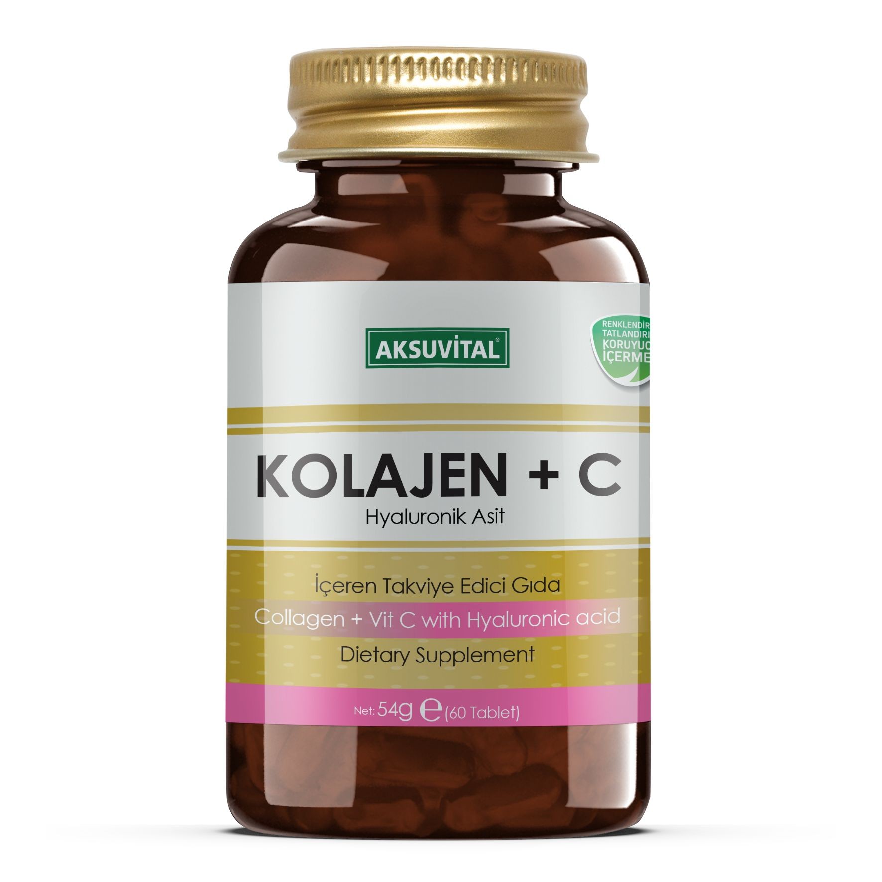 COLLAGEN + Vitamin C & Hyaluronic Acid Dietary Supplement